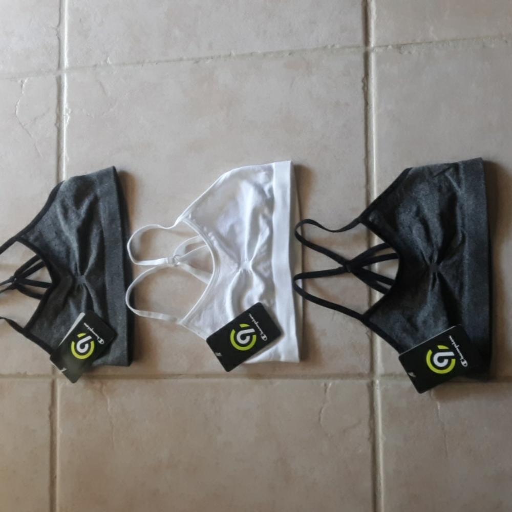 3 Champion Girls Stretch Bras Sz L NWT #122